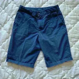 Polo Ralph Lauren Boys’ Classic Chino Shorts Solid  Navy Blue Size 14 youth